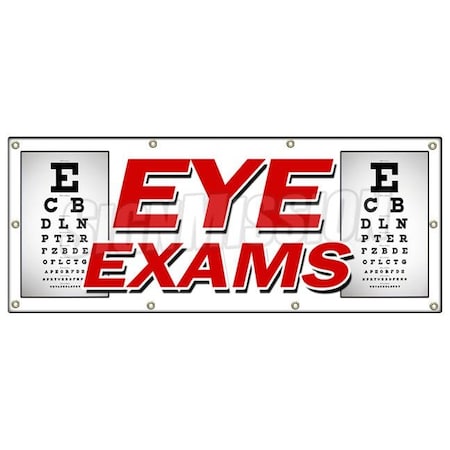 Signmission EYE EXAMS BANNER SIGN optometrist optician glasses prescription lens B-96 Eye Exams